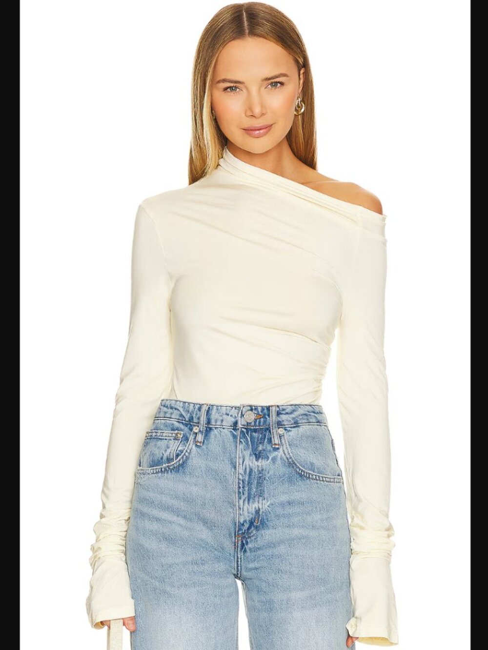 Revolve SNDYS Nyah Bodysuit Shade Cream Size XS Retail Price $88.00